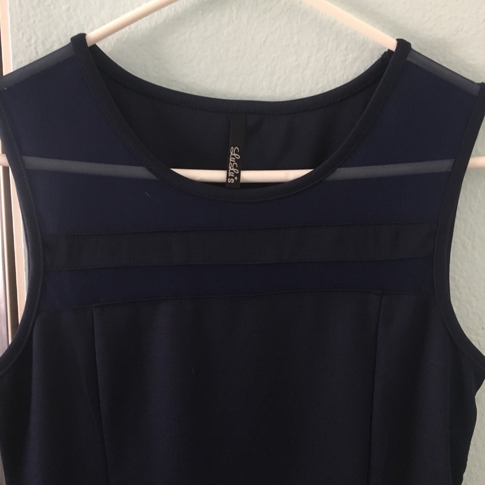 Navy fit and flare